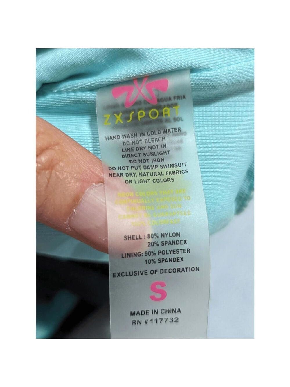 Zxsport Women's Size Small One-piece Swimsuit multi color - Picture 3 of 3